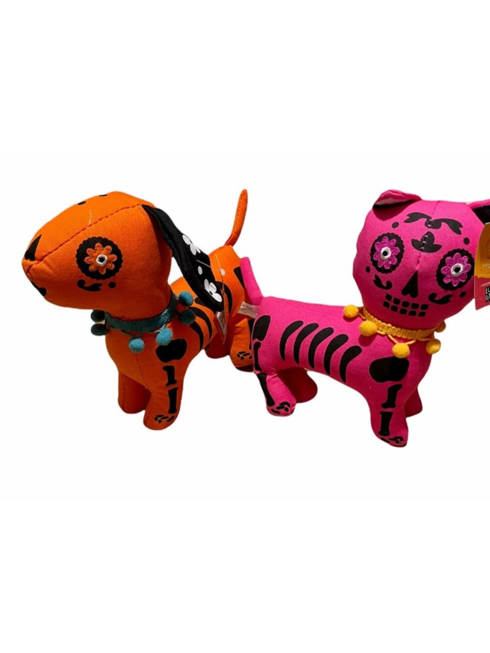 Dia De Los Muertos Calavera Plush Dog Cat Day Of The Dead Set Of 2 new